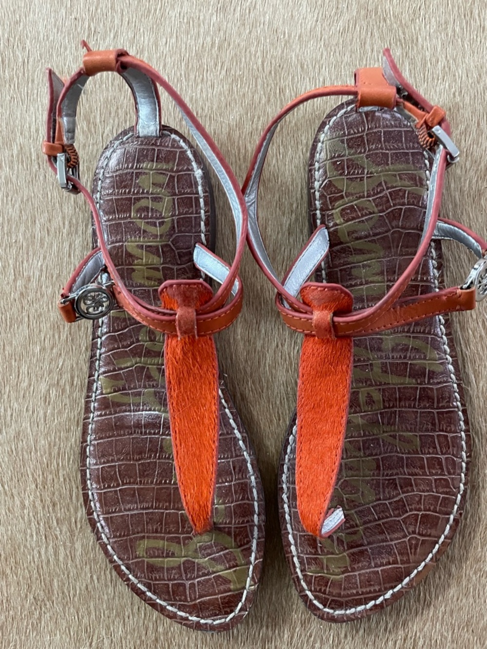 Sam Edelman Gigi Thong Sandals in Tigerlily